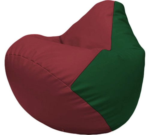 Кресло-мешок Flagman Груша Макси Г2.3-2101 бордовый/зелёный