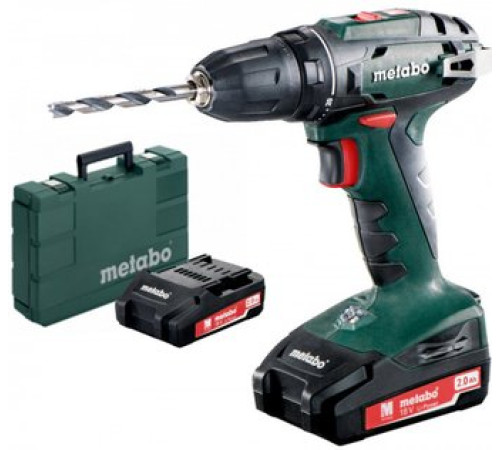 Дрель-шуруповерт Metabo BS 18 602207550 с 2-мя АКБ 1.5 Ah, кейс
