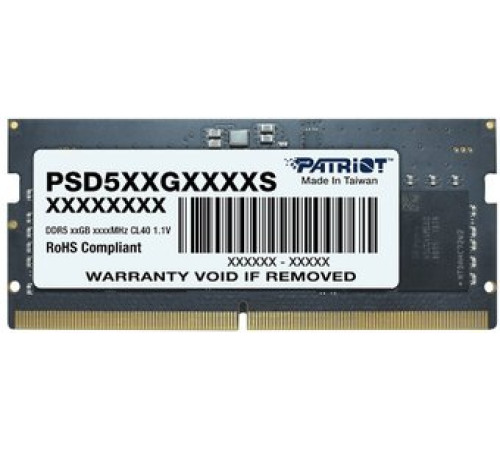 Оперативная память Patriot Signature Line 16ГБ DDR5 SODIMM 5200 МГц PSD516G520081S