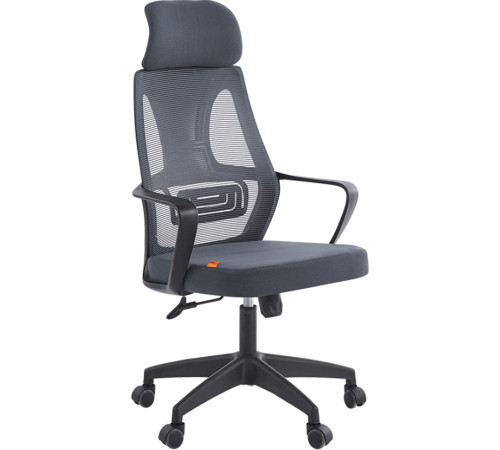 Офисное кресло CHAIRMAN CH636 ткань, черный пластик/темно-серый