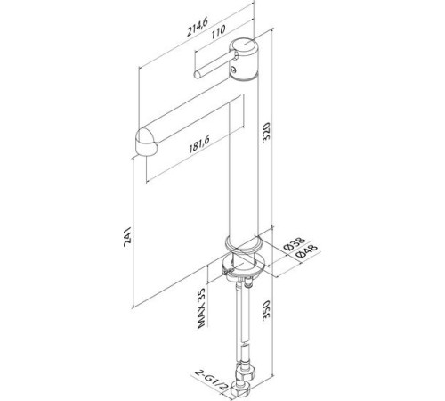 Смеситель IDDIS Aiger AIGSB01i01