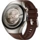 Умные часы Huawei Watch 5 46 мм титановый, с коричневым силиконовым ремешком, международная версия