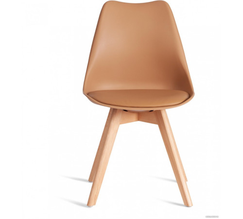Стул TetChair Tulip дерево/пластик/экокожа бежевый