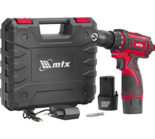 Дрель-шуруповерт MTX CDS-12 с 2-мя АКБ, кейс