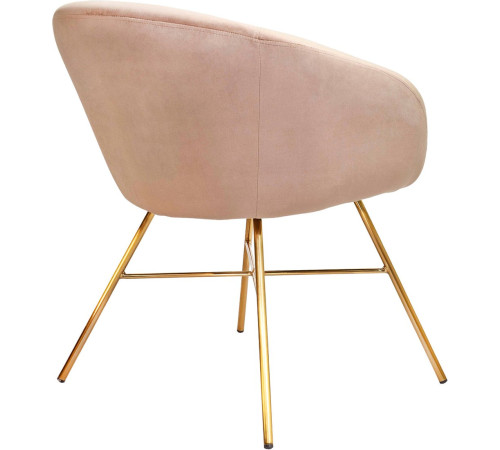 Стул с подлокотниками AksHome Amur светло-коричневый велюр/золото