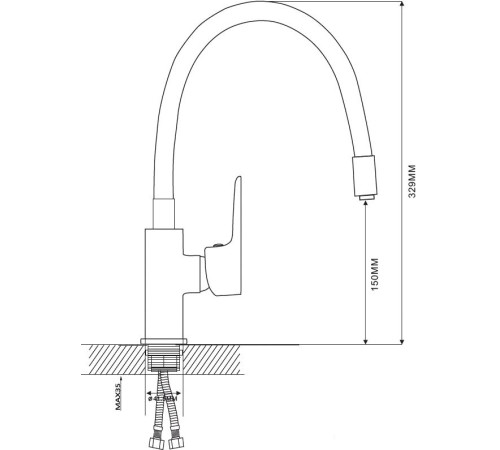 Смеситель Ekko E4263-7 белый