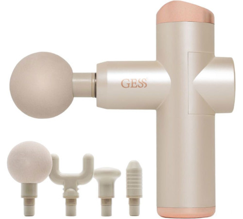 Перкуссионный массажер Gess Revolver GESS-877 Mini бежевый