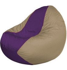 Кресло-мешок Flagman Classic К2.1-141 бежевый темный/фиолетовый