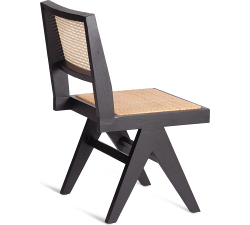 Стул TetChair Loki дерево вяз/ротанг 51x44x86 черный
