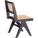 Стул TetChair Loki дерево вяз/ротанг 51x44x86 черный