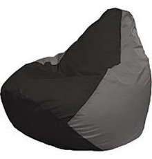 Кресло-мешок Flagman Груша Мини Г0.1-403 чёрный/серый