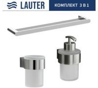 Набор аксессуаров для ванной Lauter 21TS3018 + 21TS3020 + 21TS3001 Chrome, 3 предмета