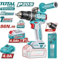 Ударная дрель-шуруповерт Total TIDLI209686 с 2-мя АКБ, кейс