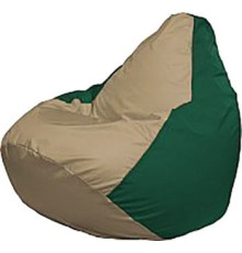 Кресло-мешок Flagman Груша Мега Super Г5.1-83 тёмно-бежевый/тёмно-зелёный