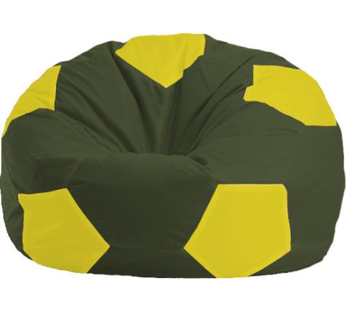 Кресло-мешок Flagman Мяч Стандарт М1.1-57 темно-оливковый/желтый