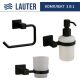 Набор аксессуаров для ванной Lauter 21SH6062 + 21SH6172 + 21SH6072 Matt Black, 3 предмета