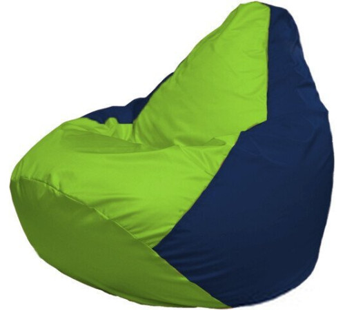 Кресло-мешок Flagman Груша Макси Г2.1-184 синий темный/салатовый