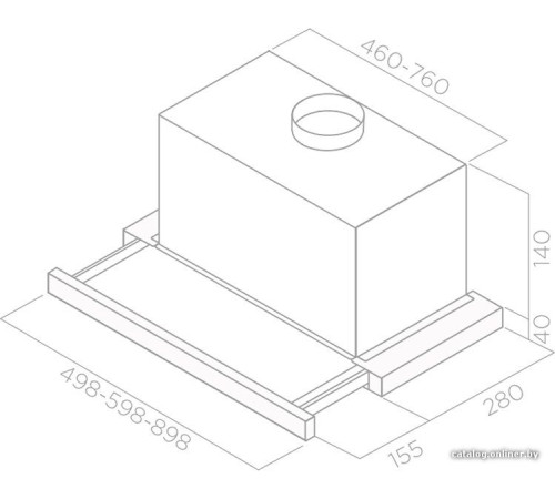 Кухонная вытяжка Elica Elite 14 Lux GRVT WH/A/60