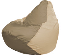 Кресло-мешок Flagman Груша Г2.1-87 тёмно-бежевый/светло-бежевый