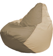 Кресло-мешок Flagman Груша Г2.1-87 тёмно-бежевый/светло-бежевый