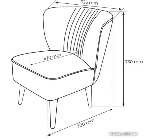 Интерьерное кресло Mio Tesoro Унельма Twist 18 Grey