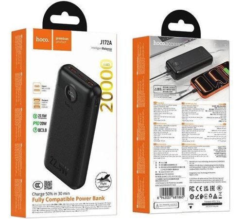 Внешний аккумулятор Hoco J172A 20000mAh черный