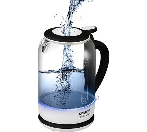 Электрический чайник Polaris PWK 1753CGL черный/белый