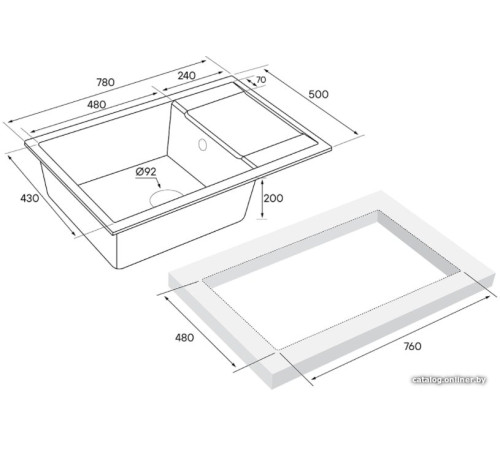 Кухонная мойка Paulmark Flugen 60 PM317850-WH