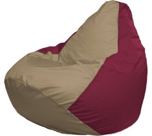 Кресло-мешок Flagman Груша Макси Г2.1-97 бордовый/бежевый темный