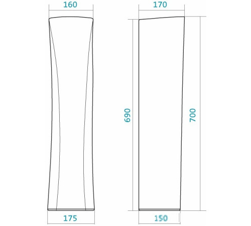Пьедестал для умывальника Santek Бриз WH110595