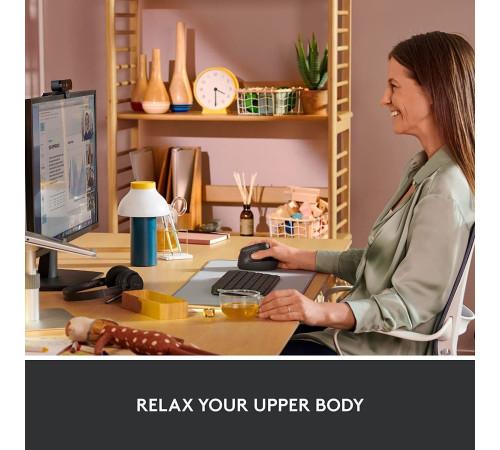 Вертикальная мышь Logitech Lift графит