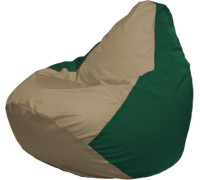 Кресло-мешок Flagman Груша Макси Г2.1-83 зеленый темный/бежевый темный