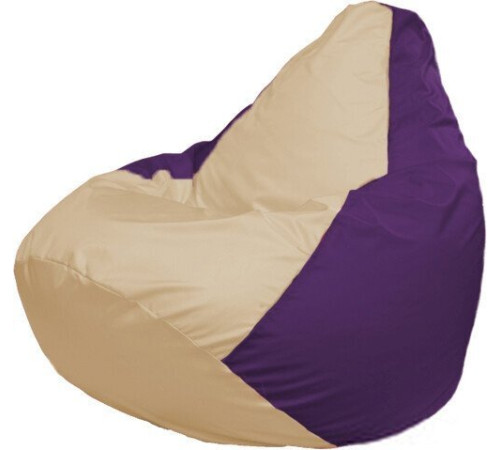 Кресло-мешок Flagman Груша Макси Г2.1-132 фиолетовый/бежевый