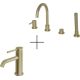 Комплект смесителей Oliveeka OL-669017+88139017-BG золотой матовый