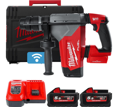 Перфоратор Milwaukee M18 FUEL M18ONEFHPX-552X 4933478496 с 2-мя АКБ, кейс