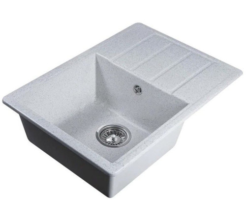 Кухонная мойка Marblan Recta L серый, с сифоном