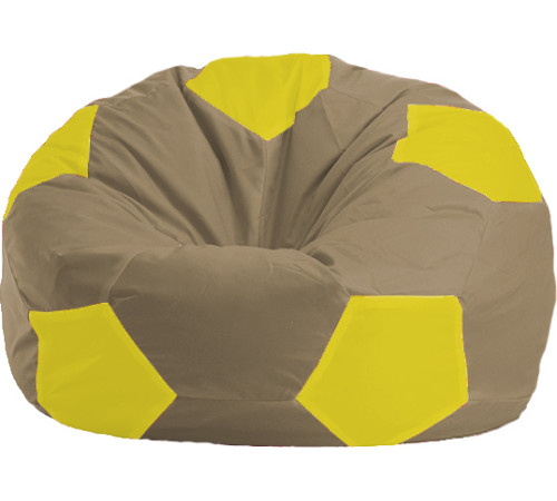 Кресло-мешок Flagman Мяч Стандарт М1.1-95 бежевый/желтый