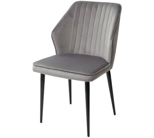 Стул M-City Seattle-V 461MC03826 светло-серый 26 велюр/черный
