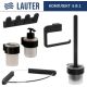 Набор аксессуаров для ванной Lauter 21TS3019 + 21TS3021 + 21TS3009 + 21TS3015 + 21TS3008 + 21TS3023 Matt Black, 6 предметов