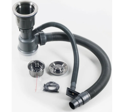 Кухонная мойка Schtoff Best Premium Silver 6050 + коландер K-1 BLACK + дозатор SD-1 SILVER