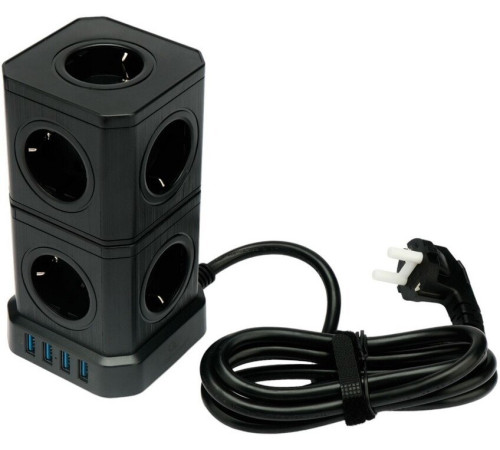 Сетевой фильтр Cablexpert Tower TWR-9-U4-B-2