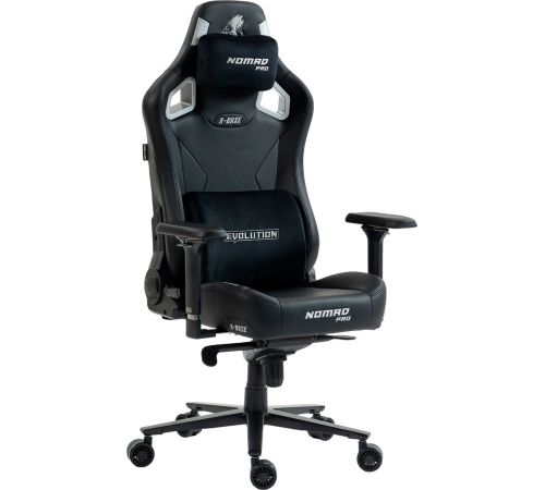 Игровое геймерское кресло Evolution Nomad PRO X-Base Black-Silver черный/серебристый