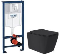 Унитаз подвесной Lauter Magdeburg 21103EC + GROHE Rapid SL 38721001 черный матовый