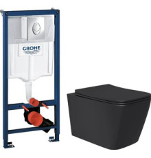 Унитаз подвесной Lauter Magdeburg 21103EC + GROHE Rapid SL 38721001 черный матовый