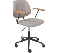 Офисное кресло AksHome Trix экокожа винтажный светло-серый Watusi 09/черный