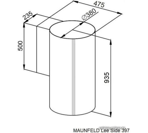 Кухонная вытяжка MAUNFELD Lee Side 397 золотой