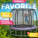 Батут Sundays Favorite Premium 8FT смайл, с сеткой, с лестницей