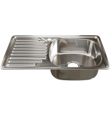 Кухонная мойка Mixline 535615 правая, полированная, 0.8 мм