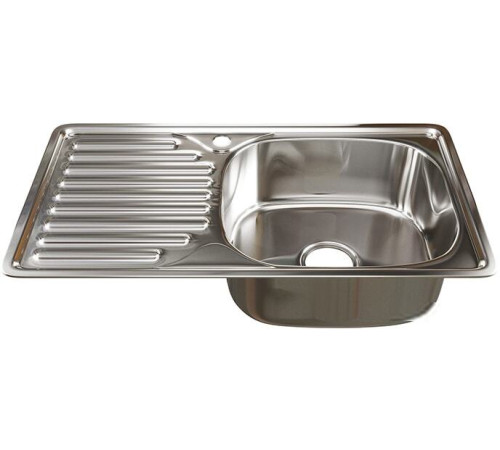 Кухонная мойка Mixline 535615 правая, полированная, 0.8 мм