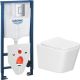 Унитаз подвесной Lauter Square 214903 + GROHE Rapid SL 38772001 + GROHE 37131000 прямоугольная, хром